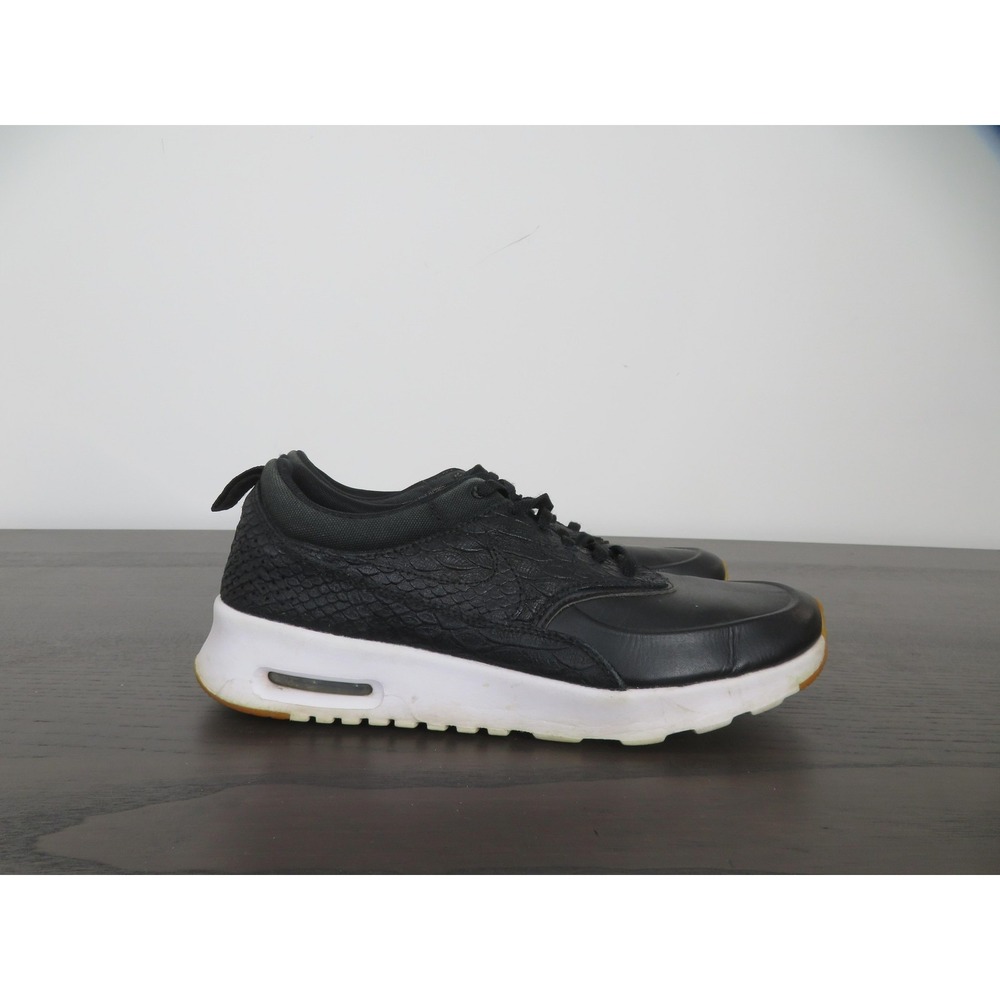 Nike Air Max Thea Shoes Womens 8.5 Black Leather Running Sneakers 616723-017